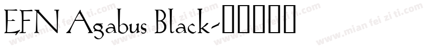 EFN Agabus Black字体转换
